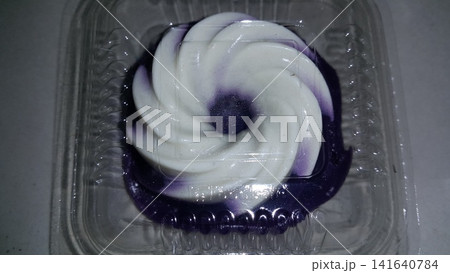 White and blue pudding. White and blue pudding. 141640784
