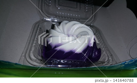 White and blue pudding. White and blue pudding. 141640788