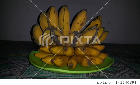 Close up shot of yellow banana. 141640891
