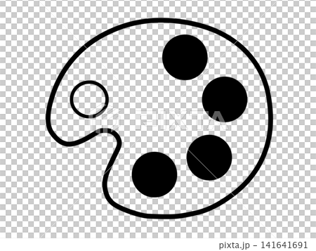 A simple illustration of a cute paint palette A simple illustration of a cute paint palette 141641691