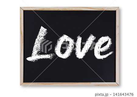 Love word in chalk on chalkboard 141643476