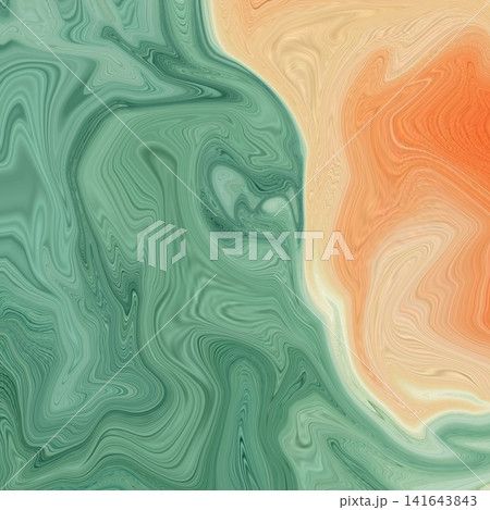 Fluid Art. Abstract colorful background, wallpaper. Mixing paints. Modern art. Marble texture 141643843