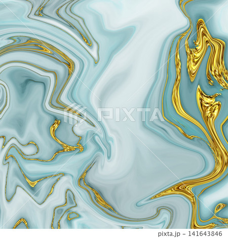 Fluid Art. Abstract colorful background, wallpaper. Mixing paints. Modern art. Marble texture 141643846