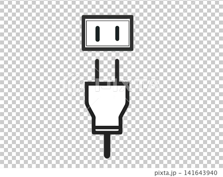 Icons representing power outlets and sockets Icons representing power outlets and sockets 141643940