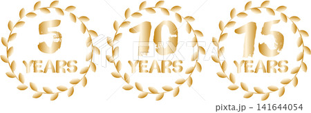 5周年・10周年・15周年のゴールドのアニバーサリーリース 5周年・10周年・15周年のゴールドのアニバーサリーリース 141644054