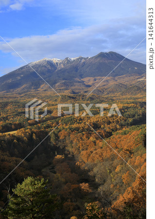 開田高原の紅葉と御岳山 開田高原の紅葉と御岳山 141644313