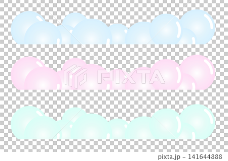 Soap bubble style text base set of 3 colors for placement at the bottom of the screen Soap bubble style text base set of 3 colors for placement at the bottom of the screen 141644888