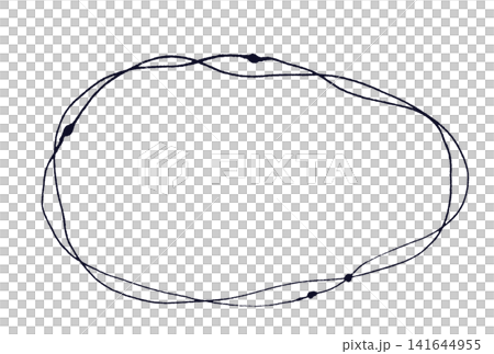 Fluid shape frame drawn with a thin watercolor pen Fluid shape frame drawn with a thin watercolor pen 141644955