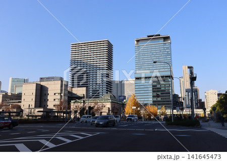 大阪御堂筋淀屋橋付近の秋の風景 大阪御堂筋淀屋橋付近の秋の風景 141645473