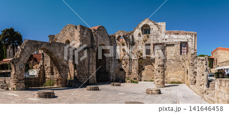 Medieval Church Ruins In Old Town Of Rhodes Greece Medieval Church Ruins In Old Town Of Rhodes Greece 141646458