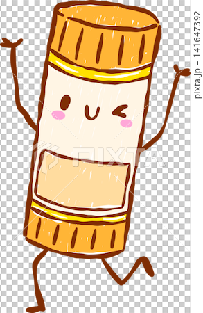 Back to School Supply Glue Stick Cartoon Character Hand Drawn Back to School Supply Glue Stick Cartoon Character Hand Drawn 141647392