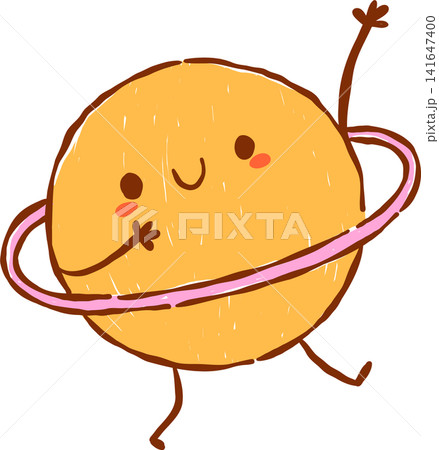Back to School Supply Saturn Planet Cartoon Character Hand Drawn Back to School Supply Saturn Planet Cartoon Character Hand Drawn 141647400