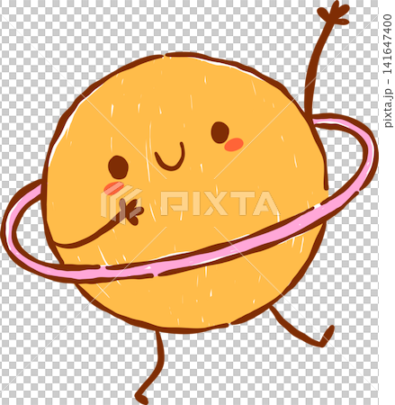 Back to School Supply Saturn Planet Cartoon Character Hand Drawn Back to School Supply Saturn Planet Cartoon Character Hand Drawn 141647400