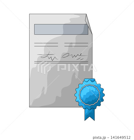 Illustration of Signed Document Illustration of Signed Document 141649512