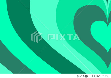 Abstract heart shapes in varying shades of teal and green Abstract heart shapes in varying shades of teal and green 141649559