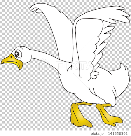 手書き動物イラスト☆アヒル 141650591