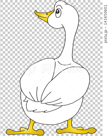 手書き動物イラスト☆アヒル 141650601