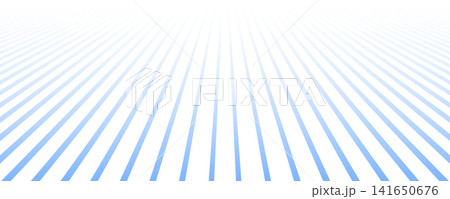 Light Blue Lines in Diminishing Perspective. Abstract Horizontal Background. Light Blue Lines in Diminishing Perspective. Abstract Horizontal Background. 141650676