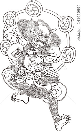 雷神 線画 その1 雷神 線画 その1 141650994