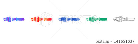 Pliers Tool Vector Icon Set Pliers Tool Vector Icon Set 141651037