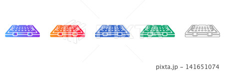 Rectangular Industrial Hatch Vector Icon Set Rectangular Industrial Hatch Vector Icon Set 141651074