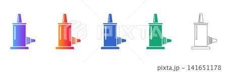 Industrial Adhesive or Lubricant Dispenser Icons Industrial Adhesive or Lubricant Dispenser Icons 141651178
