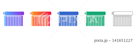 Commercial Roller Shutter Vector Icons Commercial Roller Shutter Vector Icons 141651227
