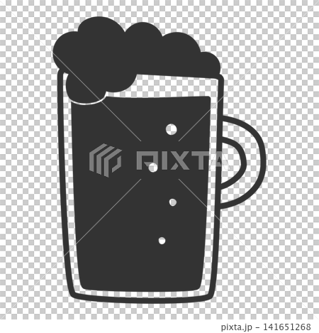 一個簡單的單色啤酒圖示插圖。 一個簡單的單色啤酒圖示插圖。 141651268