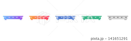 Low Profile Platform Base Vector Icon Set Low Profile Platform Base Vector Icon Set 141651291