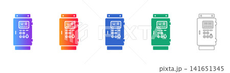 Factory Automation Panel Icons Set 141651345