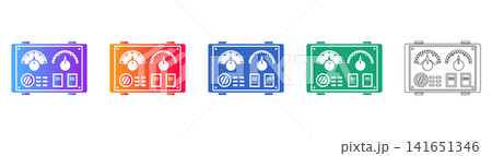 Industrial Control Panel Vector Set Industrial Control Panel Vector Set 141651346