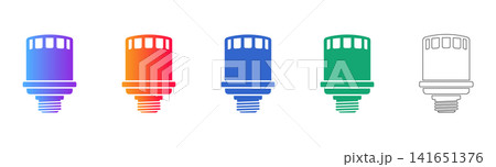 Vehicle Oil Filter Vector Icon Set 141651376