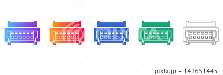 Computer Port Connector Icon Set 141651445
