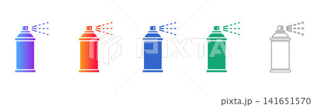 Gradient Spray Paint Can Icons 141651570