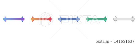 Industrial Beam or Girder Icon Set Industrial Beam or Girder Icon Set 141651637