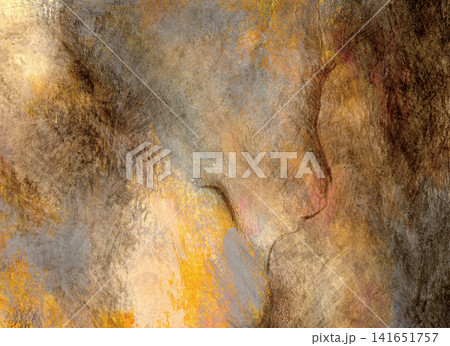 アクリルで描いた岩のような茶色のテクスチャ背景 141651757