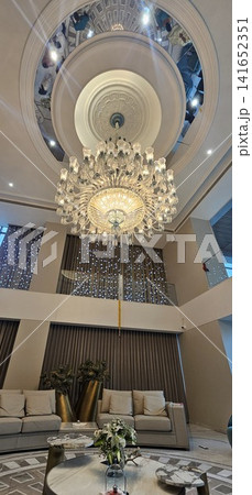 a modern hall with a large windows and a large windows of the hotel a modern hall with a large windows and a large windows of the hotel 141652351