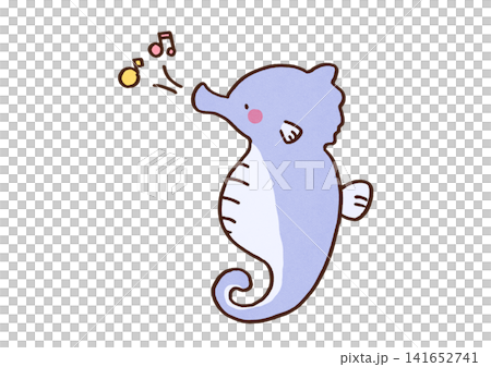 A seahorse hums a cheerful tune as if blowing a trumpet. A seahorse hums a cheerful tune as if blowing a trumpet. 141652741