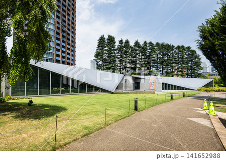 Building view of the Design Sight is a museum in Roppongi, Minato, Tokyo, Japan, created by architect Tadao Ando and fashion designer Issey Miyake. 141652988