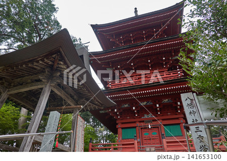 柏原八幡宮 三重塔 鐘楼 柏原八幡宮 三重塔 鐘楼 141653100