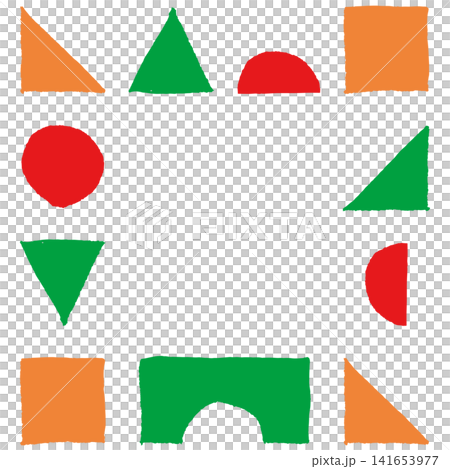 Educational/Preschool-oriented | Square block frame illustration material (crayon style, solid color, photo frame, vector) Educational/Preschool-oriented | Square block frame illustration material (crayon style, solid color, photo frame, vector) 141653977
