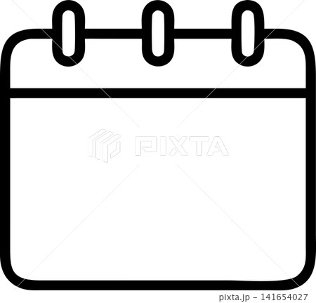 Vector outline design of calendar icon 141654027