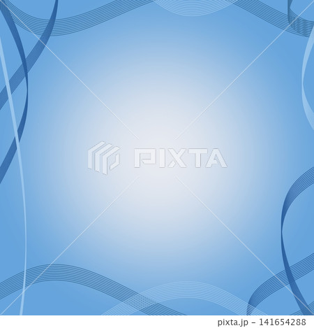Abstract blue gradient background with smooth dynamic wave lines border, sleek modern line frame with central copy space for technology or business. Abstract blue gradient background with smooth dynamic wave lines border, sleek modern line frame with central copy space for technology or business. 141654288
