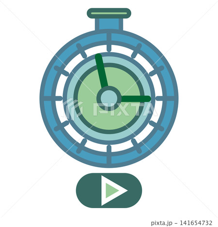 Stopwatch Clock Icon Vector, Time Management and Countdown Symbol Illustration 141654732