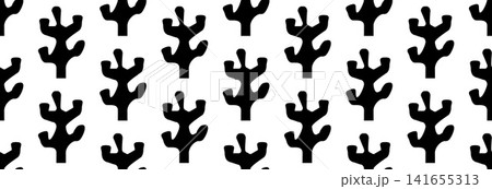 Abstract seamless pattern with cacti. Abstract seamless pattern with cacti. 141655313