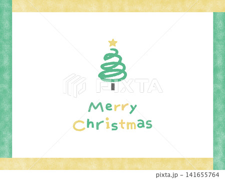 クリスマスの水彩風フレーム クリスマスの水彩風フレーム 141655764