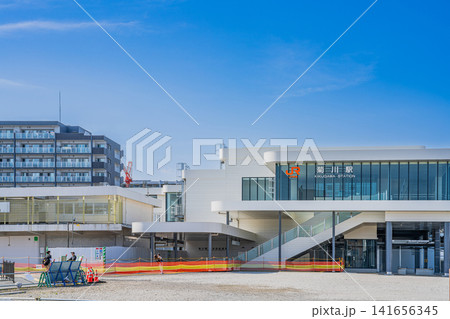 菊川市の菊川駅の風景(静岡県) 菊川市の菊川駅の風景(静岡県) 141656345