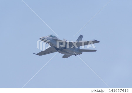 デモフライトを行う米海軍のF/A-18F スーパーホーネット VFA-102 ダイアモンドバックス デモフライトを行う米海軍のF/A-18F スーパーホーネット VFA-102 ダイアモンドバックス 141657413