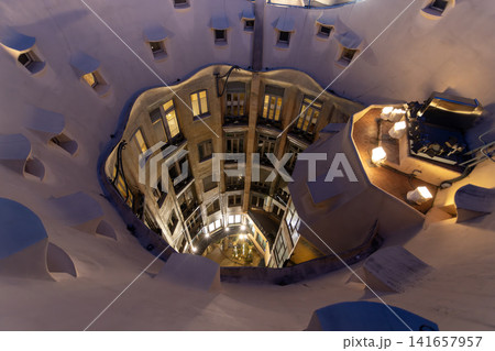 Gaudi s Masterpiece: A Surreal View into the Atrium of La Pedrera Gaudi s Masterpiece: A Surreal View into the Atrium of La Pedrera 141657957