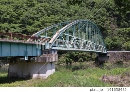 高梁川:土木遺産-田井橋(岡山県高梁市) 高梁川:土木遺産-田井橋(岡山県高梁市) 141658483